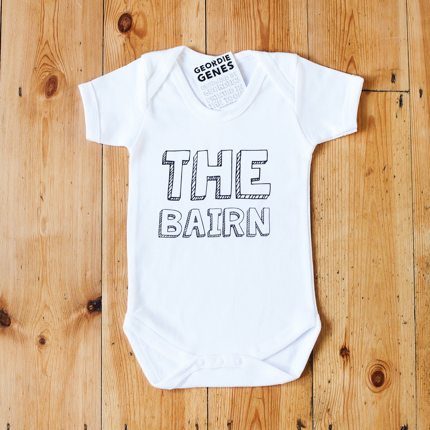 Geordie Genes The Bairn Baby Vest (White)