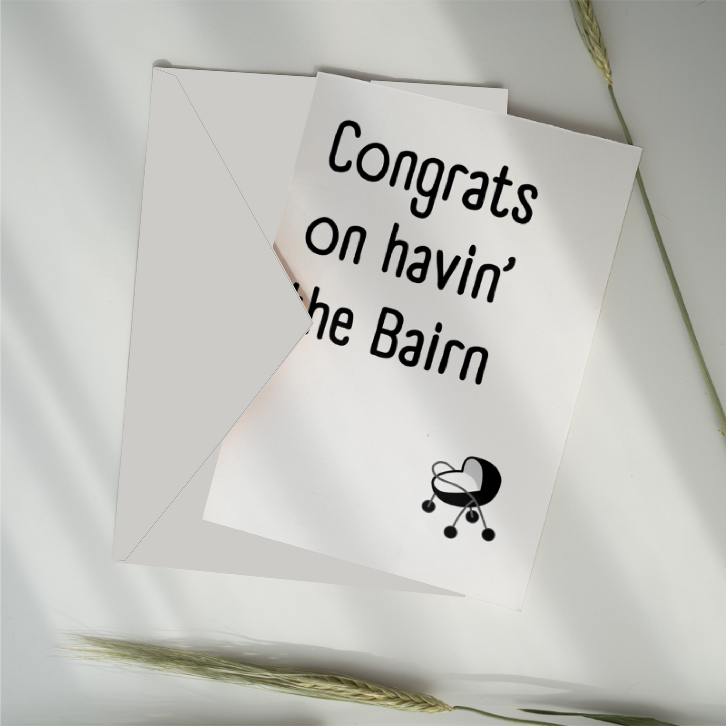 Geordie Congrats On Having The Bairn New Baby Greeting Card