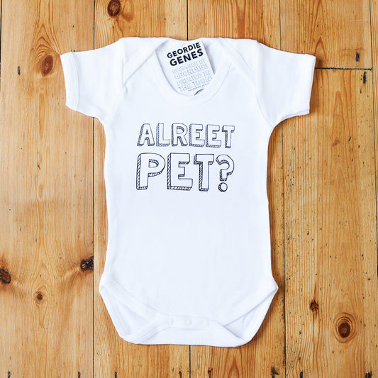 Geordie Genes Alreet Pet Baby Vest (White)