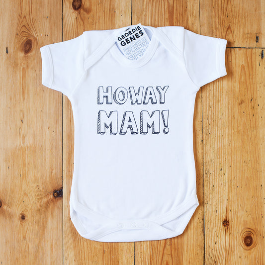 Geordie Genes Howay Mam Baby Vest (White)