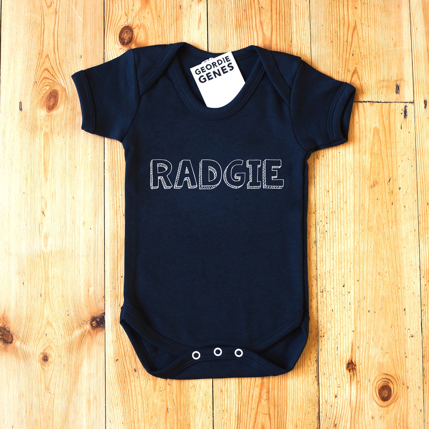 Geordie Genes Radgie Baby Vest (Black)