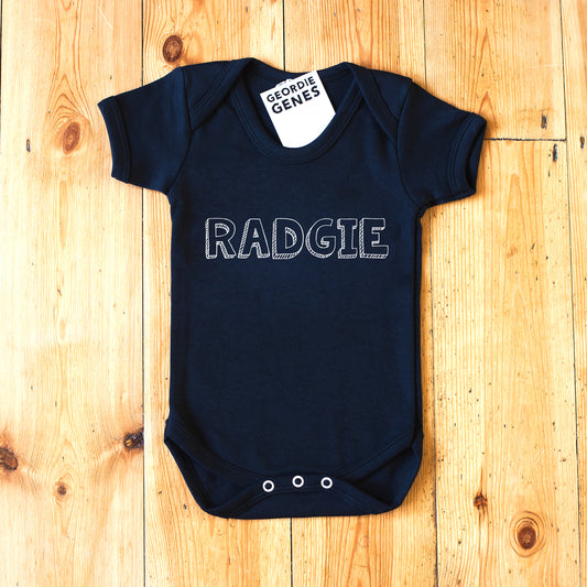 Geordie Genes Radgie Baby Vest (Black)